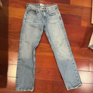 Agolde Light Blue Straight Jeans